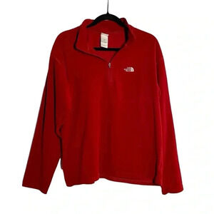 The North Face Outdoor Maroon Red Fleece Half Zip Pullover Sweater Men Size M